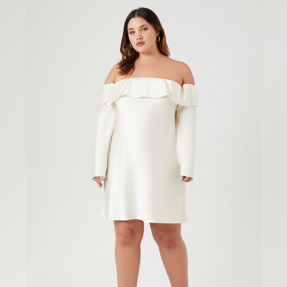 Ivory long sleeve formal dress